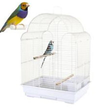 YML 5834-4814WHT 0.67 in. Bar Spacing Small Parrot Cage, White - 18 x 14 in.