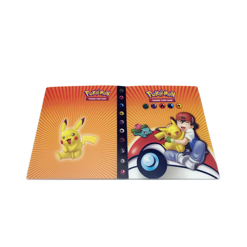 (Pikachu Orange) Ultra Pokemon Card Protection Folder Album Binder  Can Be  Hold 240 cards