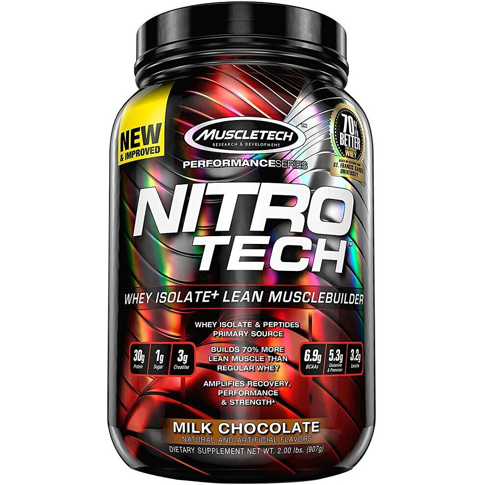 Muscletech Nitro-Tech, Milk Chocolate - 907 Grams