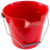 (Red) Lipped Round Plastic Bucket 10 Litre 1