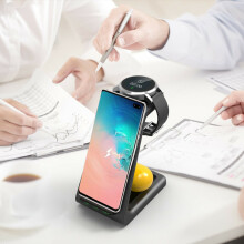 (for iWatch Wireless Charger) For iPhone 3 in 1 QI Fast Charger Holder Stand Charging Dock Station