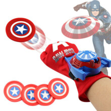 (Captain America) Launchers Gloves Spiderman Boy Marvel Avengers Super Hero Girl Kid Toy Cosplay