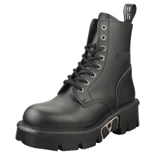 (8 M - 7.5 W) New Rock M-mili084n-s3 Unisex Ankle Boots in Black
