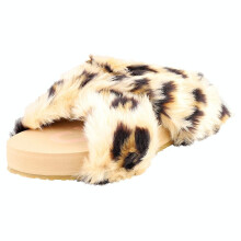 (37.5) Toms Susie Eva Damen Slipper Leopardmuster Felloptik