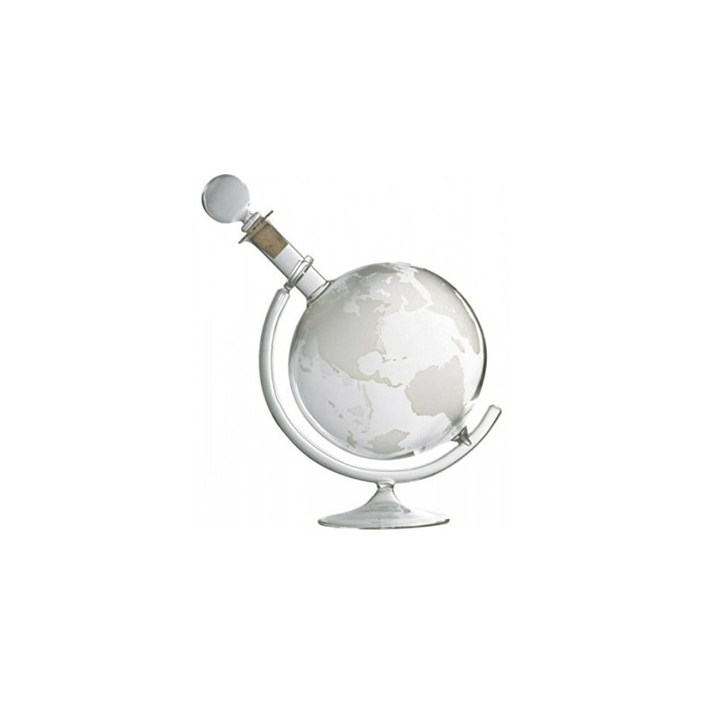 Glass World Map Globe Whisky Decanter | Wine Carafe On Cradle