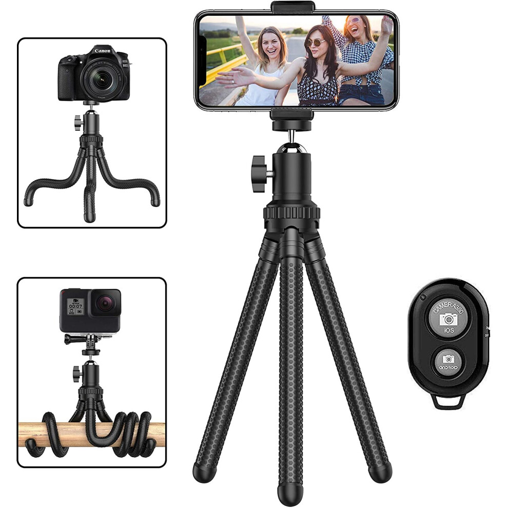 Phone Tripod, Portable Cell Phone Camera Tripod Stand With Wireless Remote, Flexible Tripod Stand For Selfies/Vlogging/Streaming/Photography 82742393
