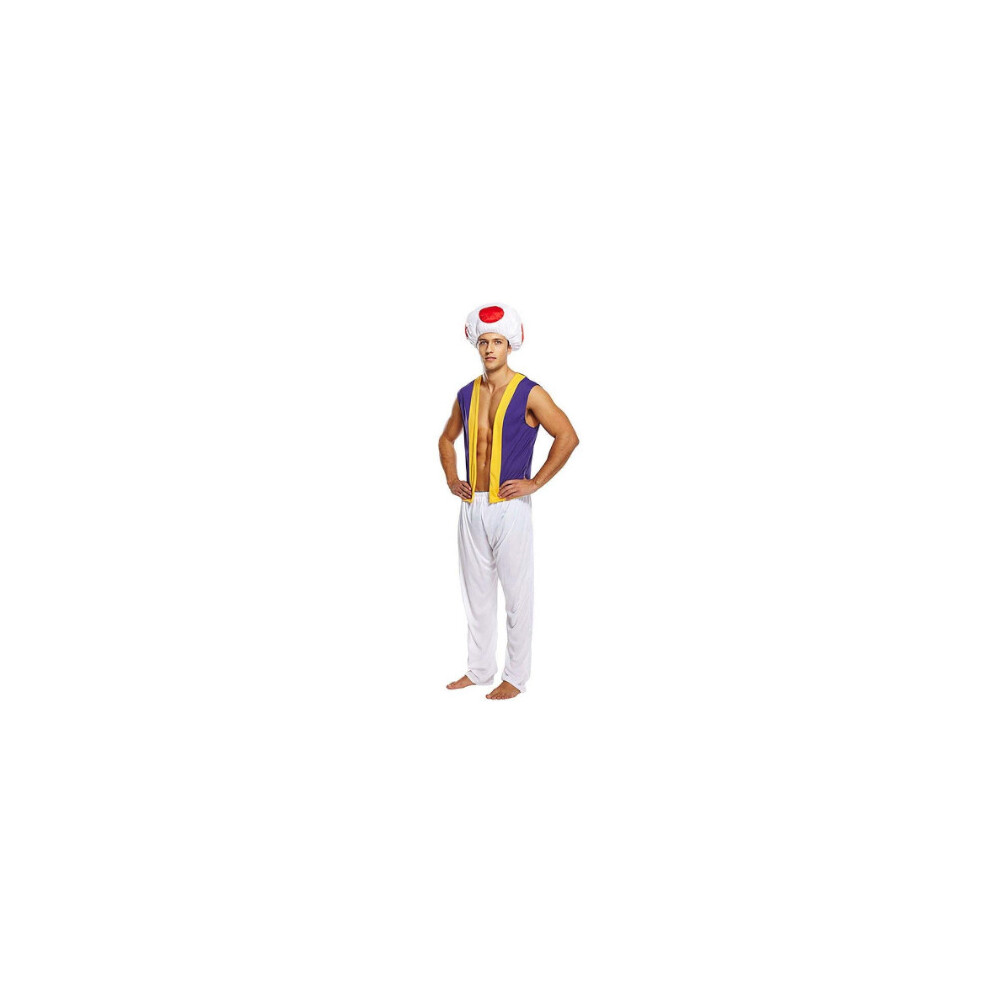 Mushroom Man Super Mario Video Game Aladdin Costume Adult Fancy Dress