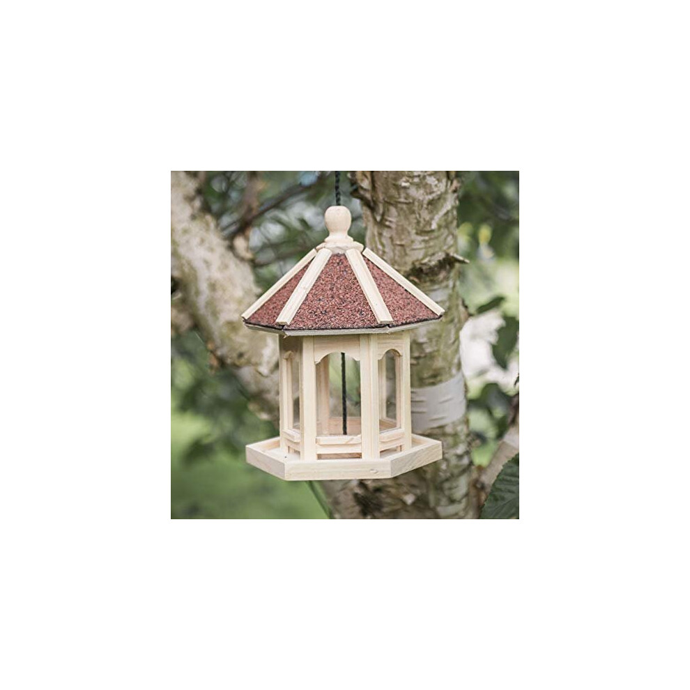 Hanging Park Gazebo Bird Feeder for the Garden Decorative Hexagonal