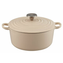 Home 3.3 Litre Cast Iron Casserole Dish - Cream