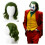Sky Τζόκερ ταινία Arthur Fleck Joker περούκα Cosplay Κόμμα Prop Πράσινα μαλλιά 1