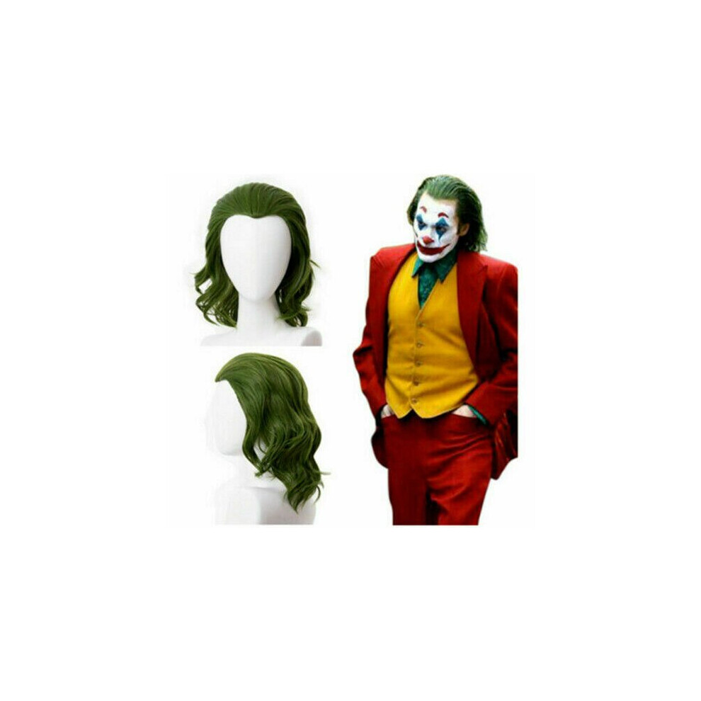 Sky Joker Movie Arthur Fleck Joker Wig Cosplay Party Prop Hair Green