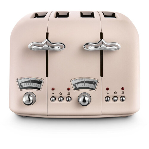 De'Longhi Argento Flora 4 Slice Toaster : Pink 1