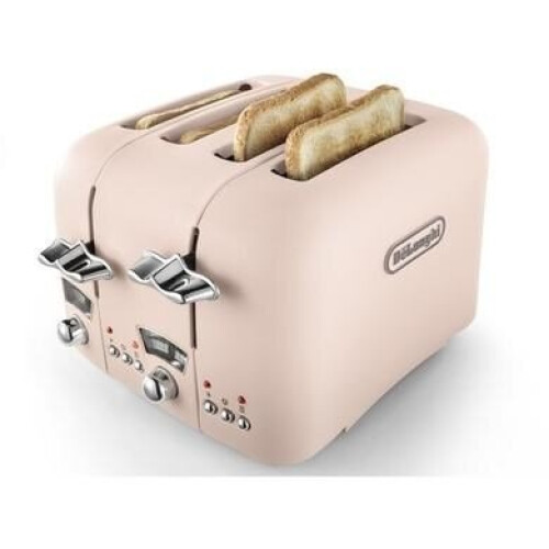De'Longhi Argento Flora 4 Slice Toaster : Pink 2