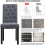 MCC (Grey) MCC2 x Dining Chairs Lined Fabric Chairs, Solid Wooden Legs home & restaurants 5