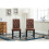 MCC (Brown) MCC2 x Dining Chairs Lined Fabric Chairs, Solid Wooden Legs home & restaurants 2