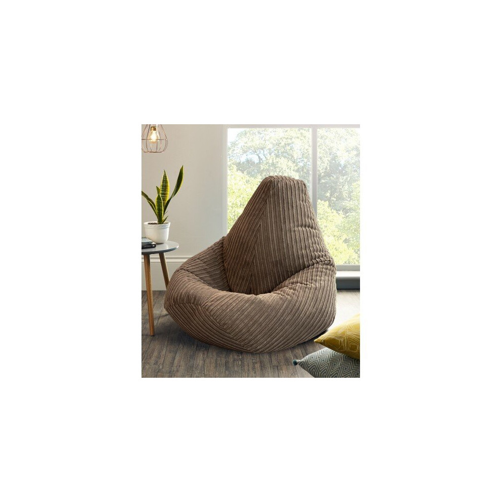 Jumbo Cord Beanbag Chair Large Bean Bags in Plush Jumbo Cord High back Beanbags Lounger Made in the UK Ready Filled