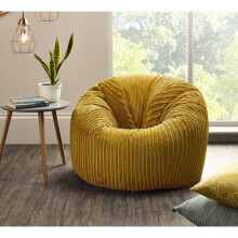 Jumbo Cord Beanbag Chair Large Bean Bags in Plush Jumbo Cord Classic Beanbags Lounger Made in the UK Ready Filled