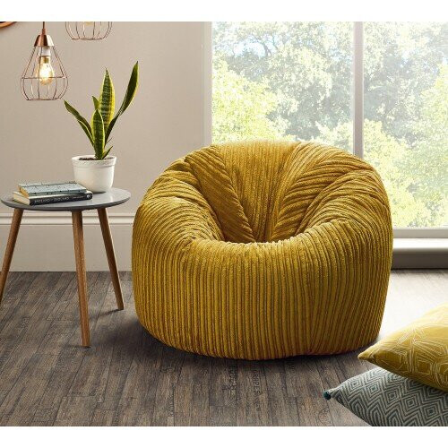 Jumbo Cord Beanbag Chair Large Bean Bags in Plush Jumbo Cord Classic Beanbags Lounger Made in the UK Ready Filled