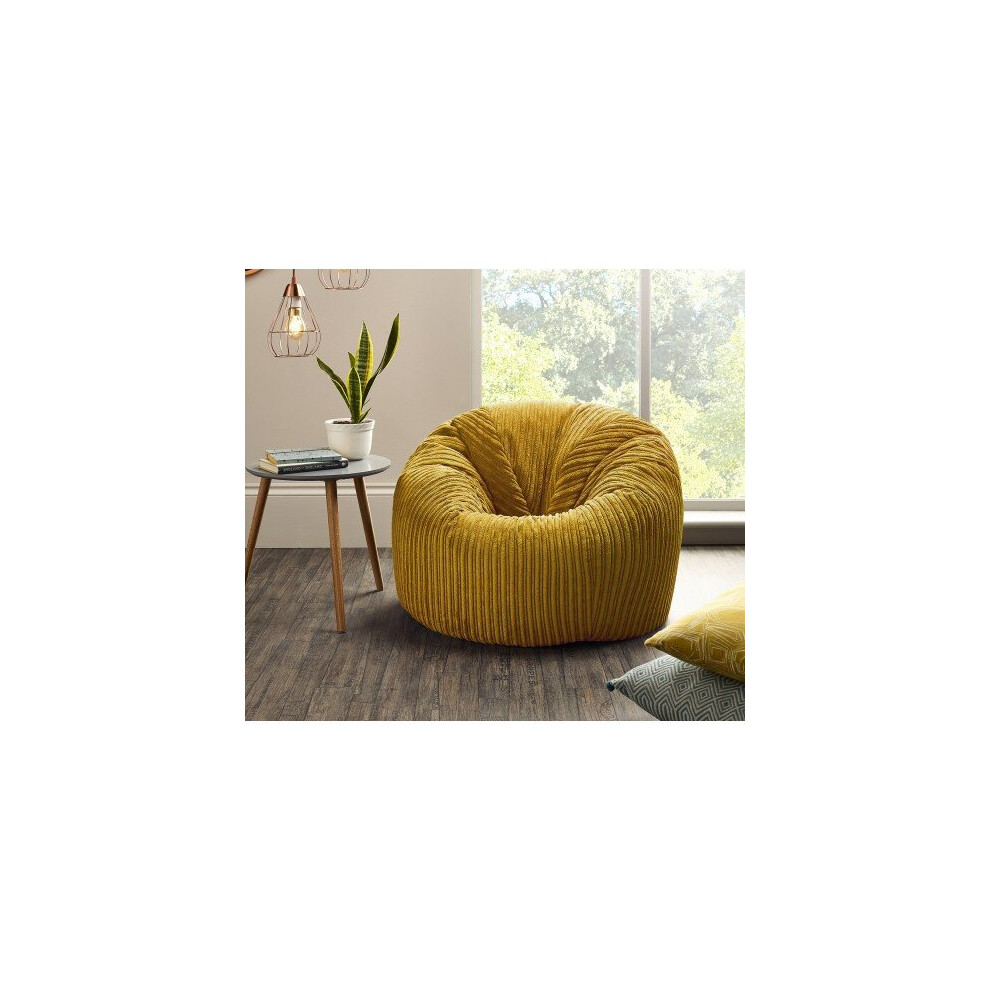 Jumbo Cord Beanbag Chair Large Bean Bags in Plush Jumbo Cord Classic Beanbags Lounger Made in the UK Ready Filled