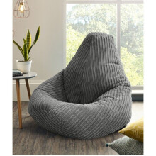 Jumbo Cord Beanbag Chair Large Bean Bags in Plush Jumbo Cord High back Beanbags Lounger Made in the UK Ready Filled