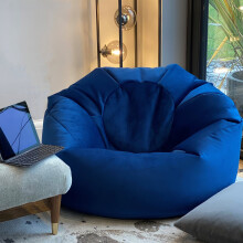 Plush Velvet Beanbag Chair Luxury Velvet Bean Bags in super soft Plush Velvet Manufactured in the UK Ready Filled