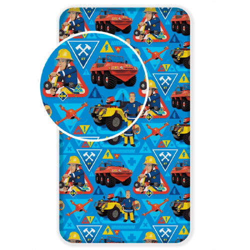 Fireman Sam Fireman Sam Blue Single Fitted Sheet