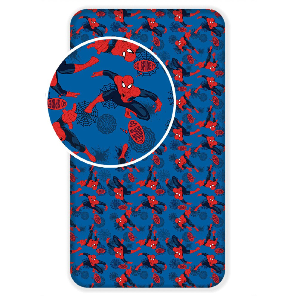 Spiderman Blue Single Fitted Sheet