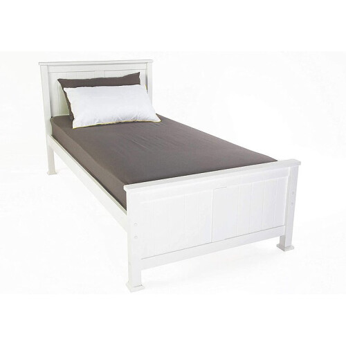 (Double) Madrid Wooden Bed In White 1
