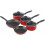 Home 5 Piece Aluminium Pan Set - Red 1