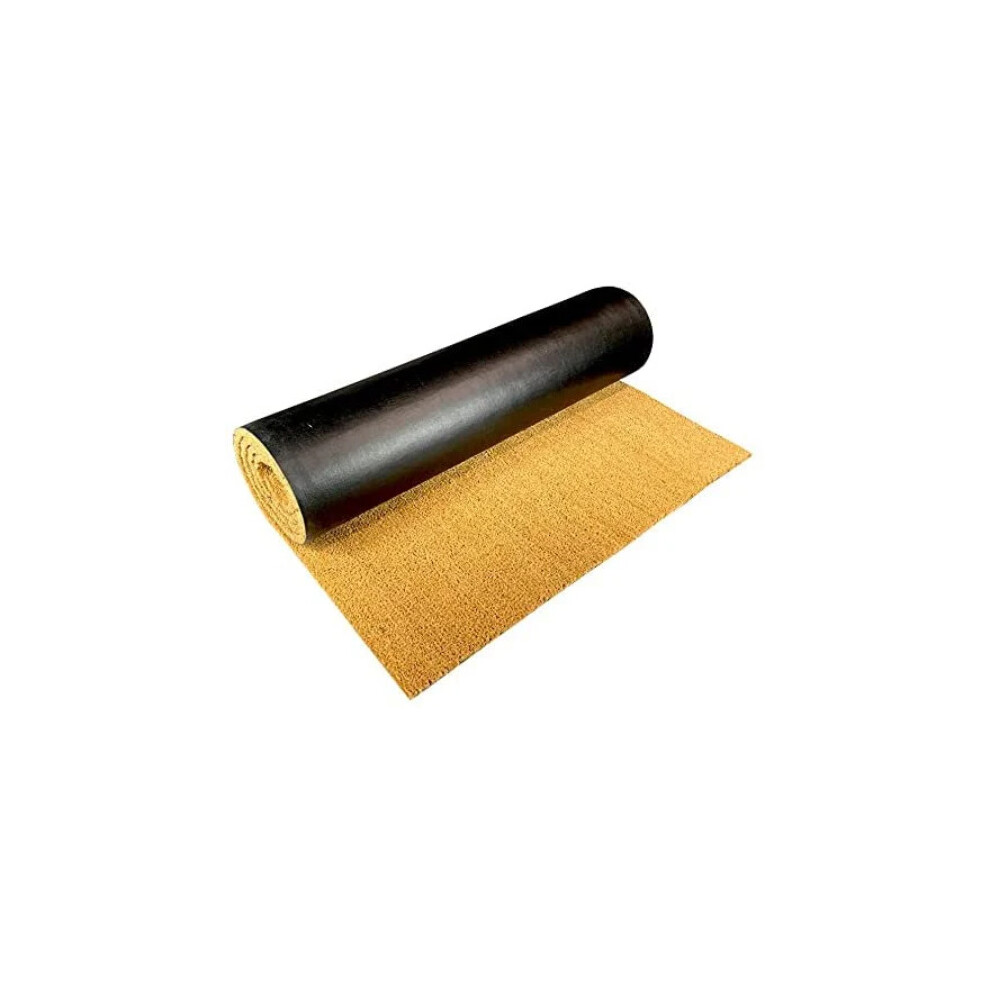 Grand Design (1M, 1.5M) Coir Entrance Matting - Heavy Duty Indoor/Outdoor Brown