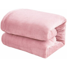 (Pink, DOUBLE 150 x 200cm) SOFT Fleece Blanket Sofa Faux Fur Mink Throw