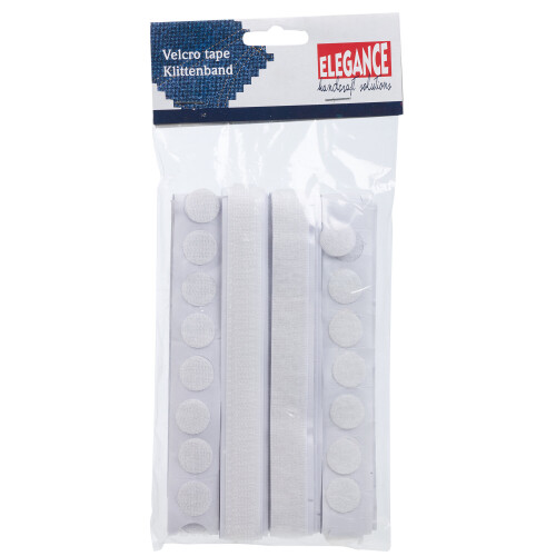 URBN Living (White) 44pc Adhesive Hook & Loop Fastener Stick On Tape 1