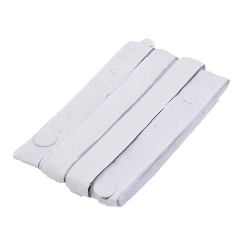 Urbn Living (White) 44Pc Adhesive Hook & Loop Fastener Stick On Tape