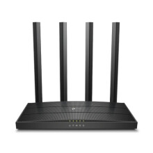 TP-LINK (Archer C6 V3.20), AC1200 (867+300) Wireless Dual Band GB Cable Router, 4-Port, MU-MIMO, Access Point Mode
