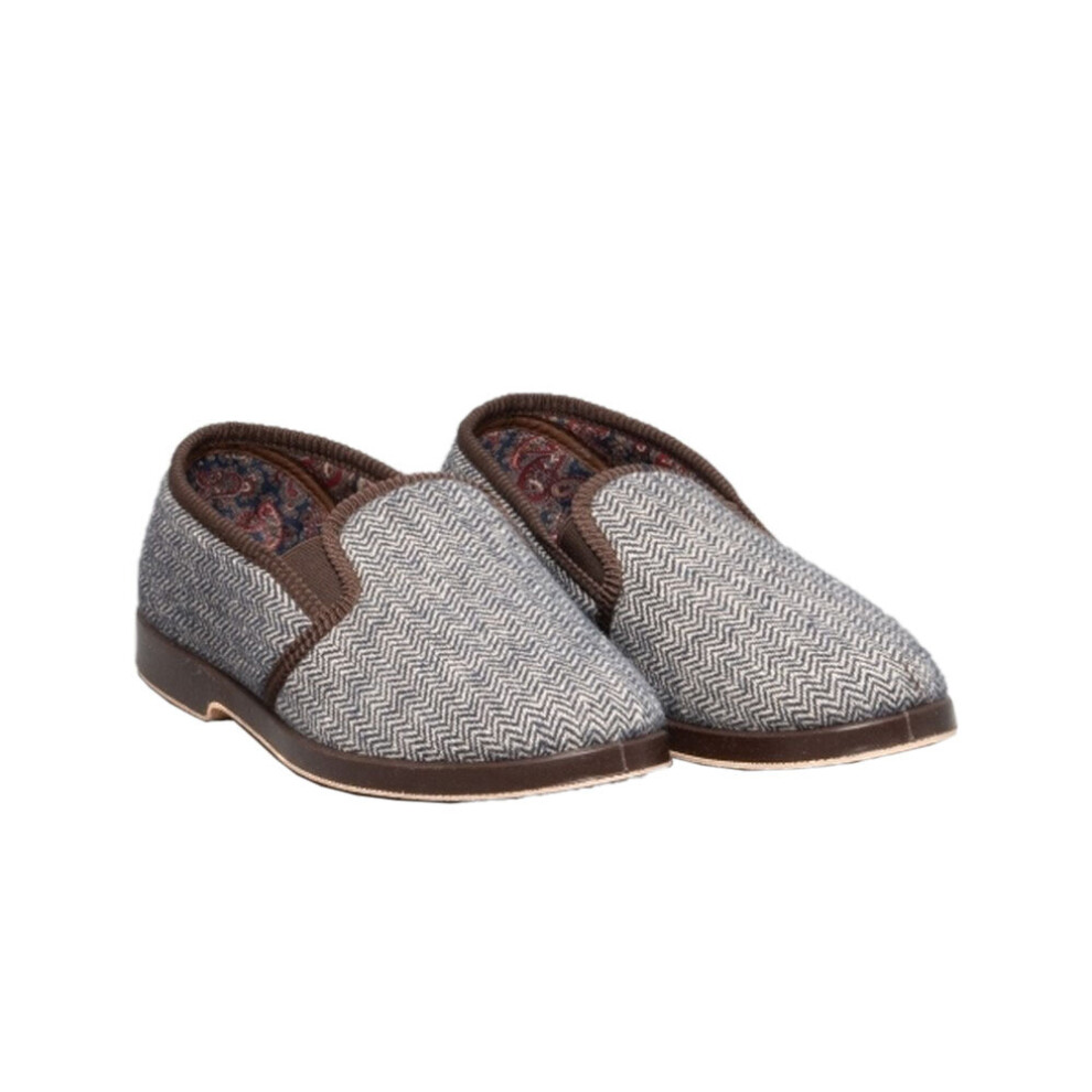 (13 UK, Brown) GBS Stafford Mens Twin Gusset Slipper / Mens Slippers