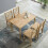 MCC (Natural) 5pc MCC Classic Wooden Dining Table Set 3
