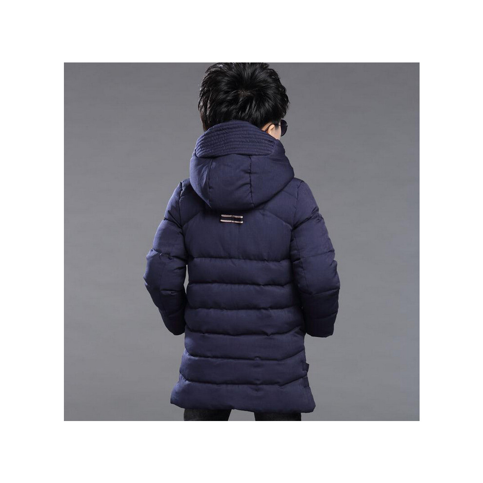 (Blue, 11-12 Years) Kids Boys Hooded Quilted Puffer Coat Jacket Thick-image-OPC-P8HDJS7-NEW
