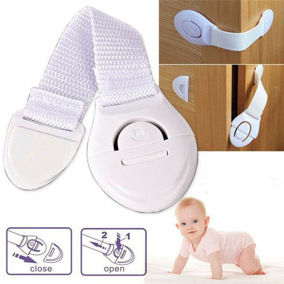 10X Baby Safety Cupboard Door Drawer Lock Clip Kid Child Proof Fridge Pets Locks