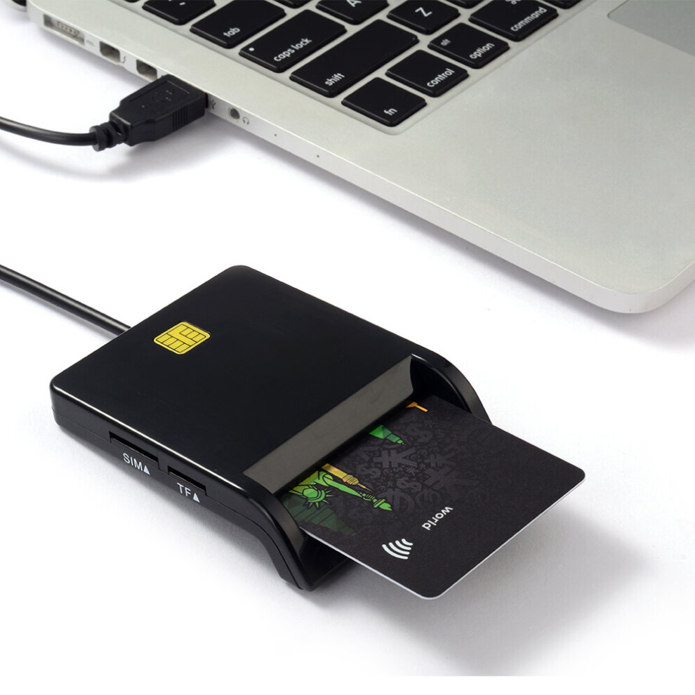 Usb Smart Card Reader Common Access Cac Id Ic Atm Bank Card Cloner Connector 7381457014196