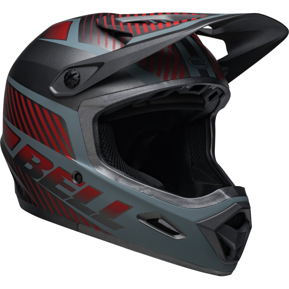 (L / 57-59 CM, Matt Charcoal / Grey) Bell Transfer MTB Full Face Helmet-image-OPC-P8HFDXD-NEW