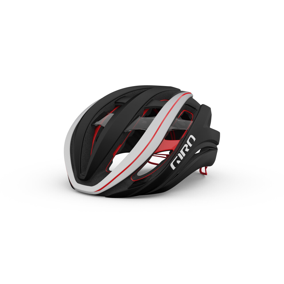 (L / 59-63 CM, Matt Black / White / Red) Giro Aether Spherical Road Helmet