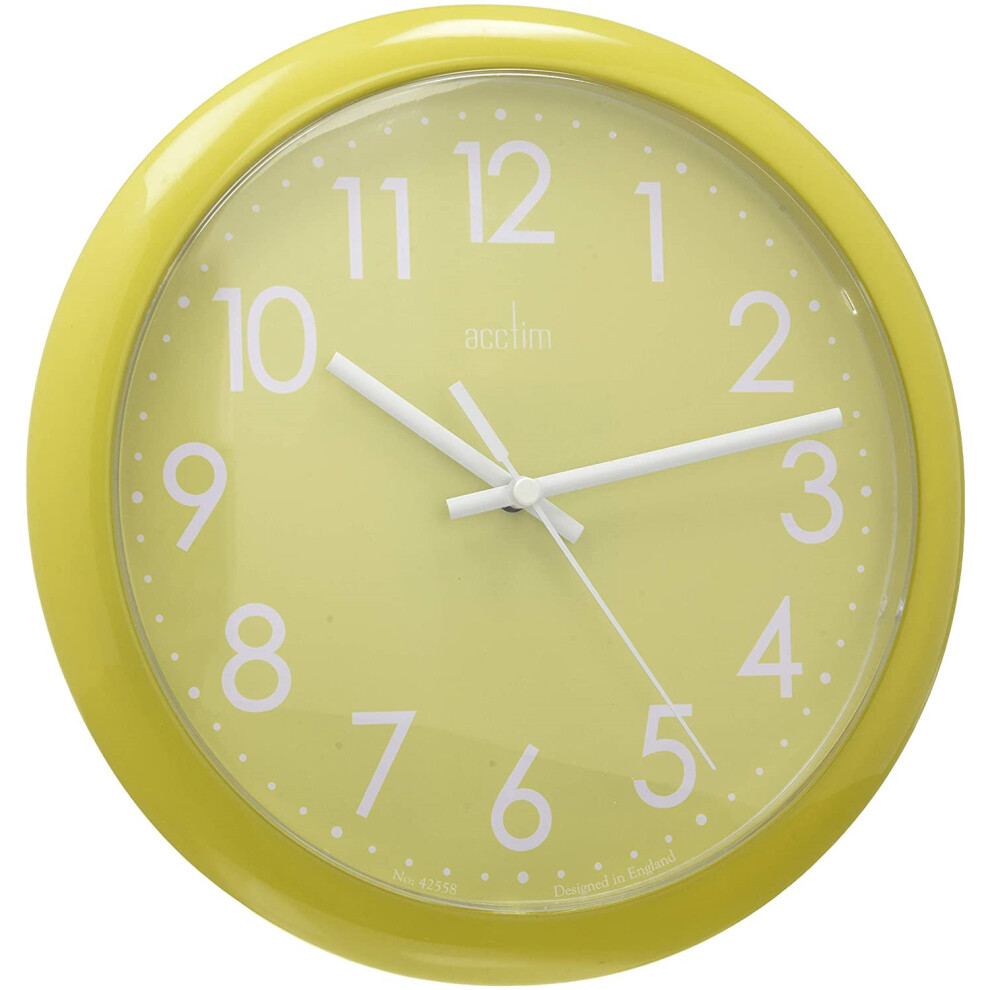 Acctim 21895 Abingdon Wall Clock Lime Green