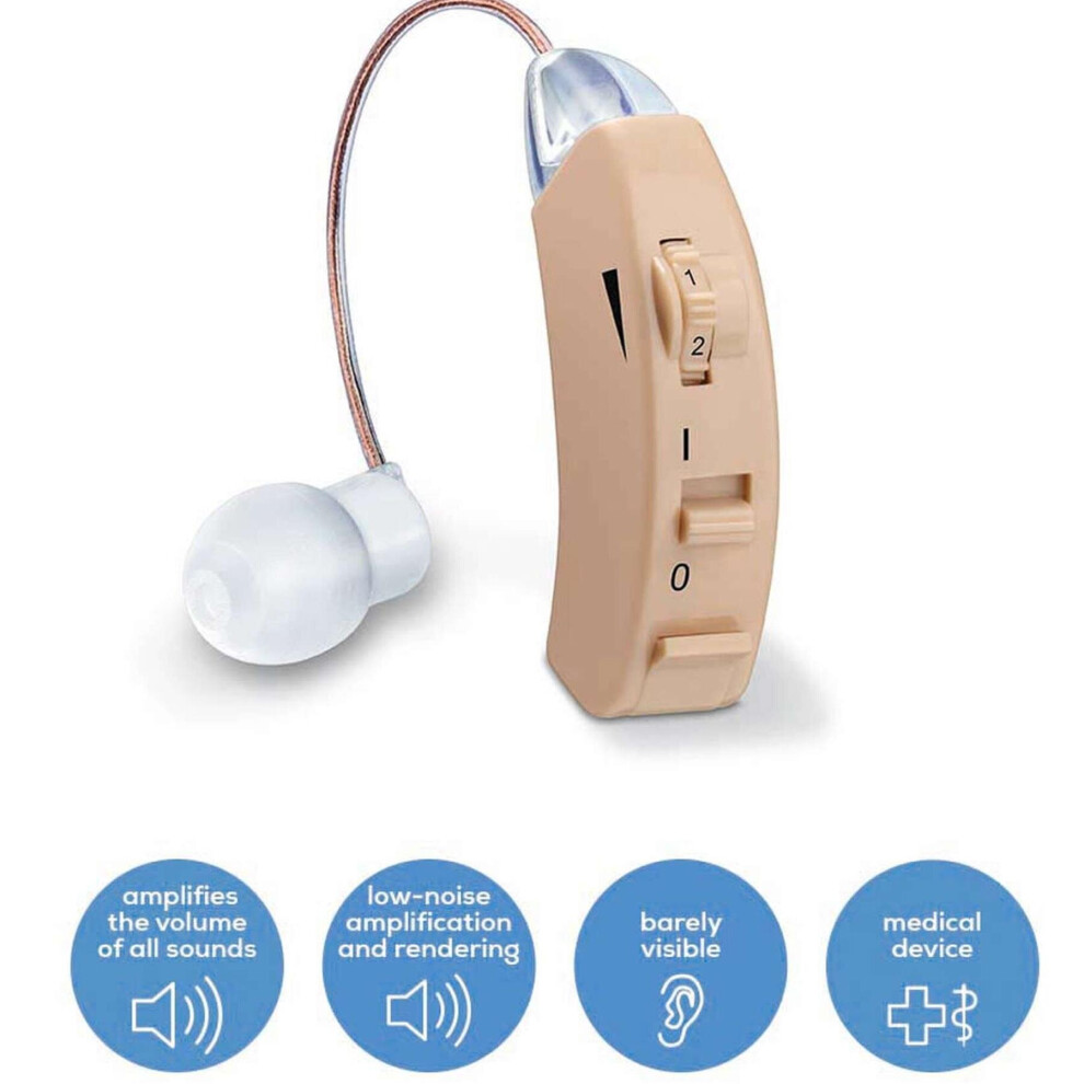 Beurer Ha50 Ear Hearing Aid Amplifier 3 Attachment Adjust To Ear Canal