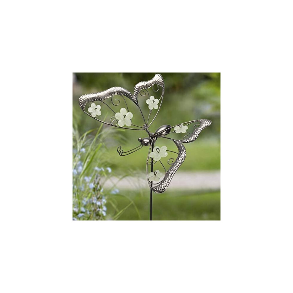 Glow In The Dark Butterfly Stake Lights Animal Outdoor Garden Decor Flutter