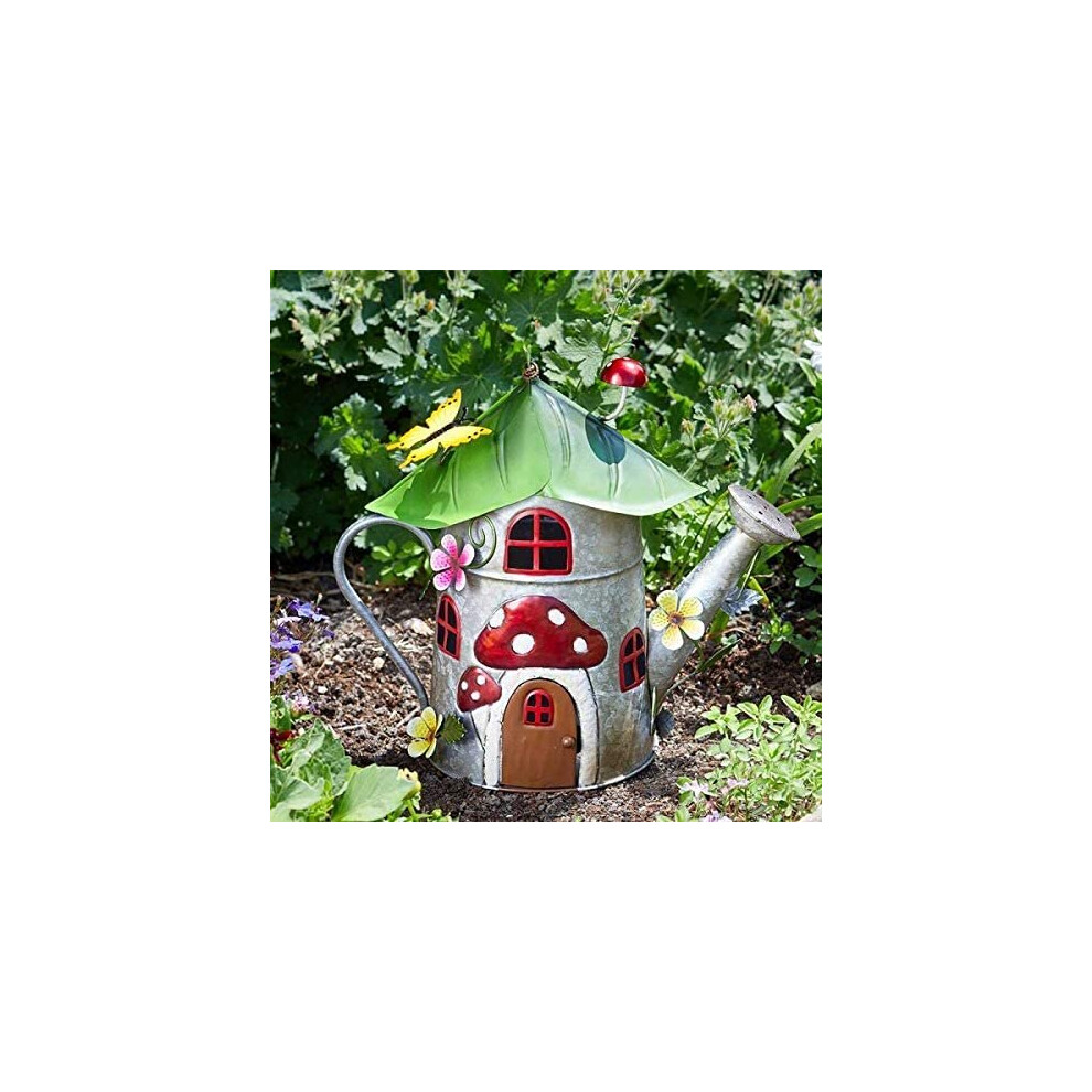 Watering Can Garden Ornament Fairy House Outdoor Decor Novelty