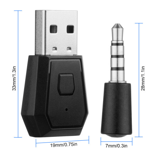 Wireless Mini Bluetooth USB Dongle Receiver Adapter for PS4 Sound Headset Dongle 1
