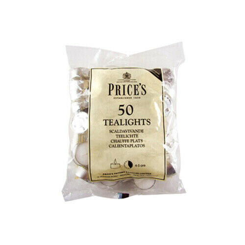 Price's Candles Prices White Tealights Pack of 50