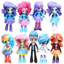 New Set 9PCS My Little Pony Equestria Girls Figures 12cm Monster High Dolls