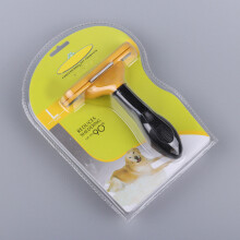 L Size Dog Dematting Tool for Large Dogs with Short Hair - Stainless Steel DeShedding Edge, Vet-Recommended