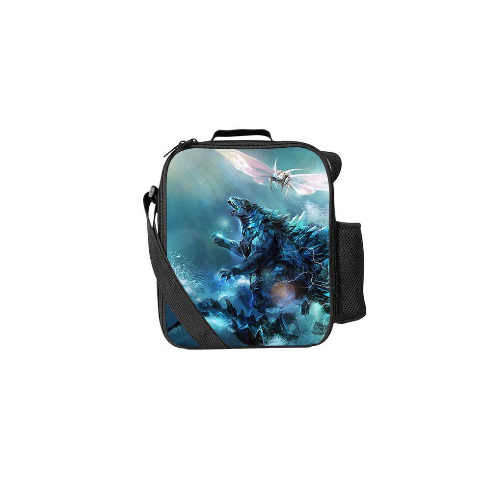 (Pattern 07) Godzilla Lunch Bag Thermal Insulated Cooler Box